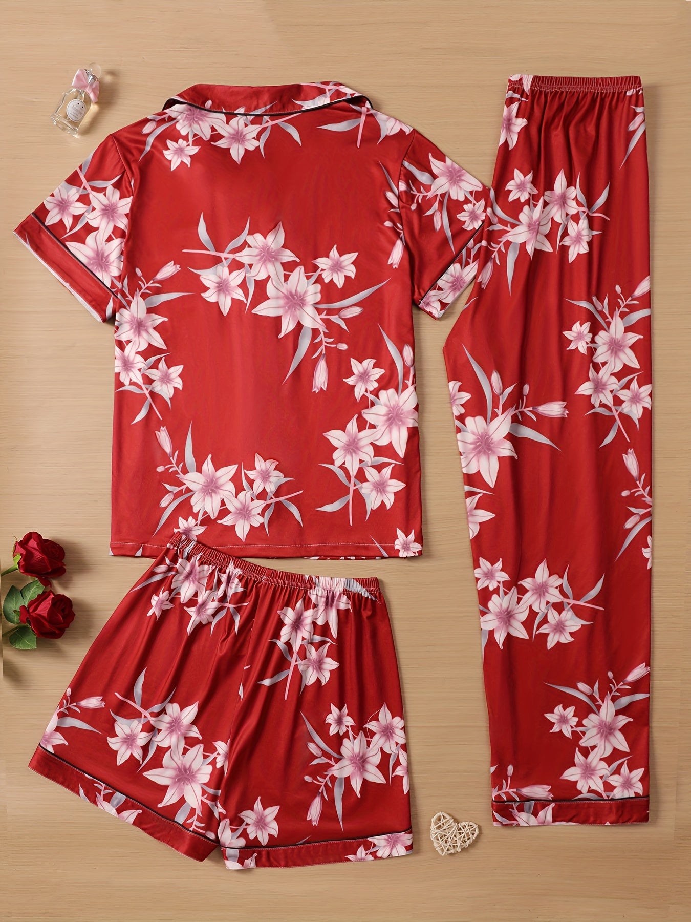 Floral Print 3Pcs PJ Set ( Combo of 2)