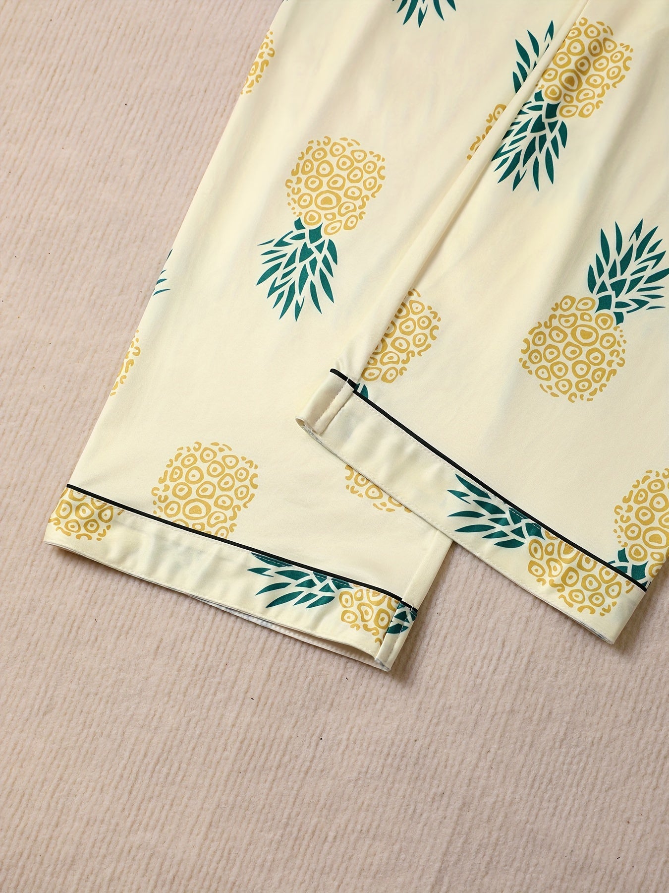 Beer & Pineapple Print 3Pcs PJ Set ( Combo of 2)