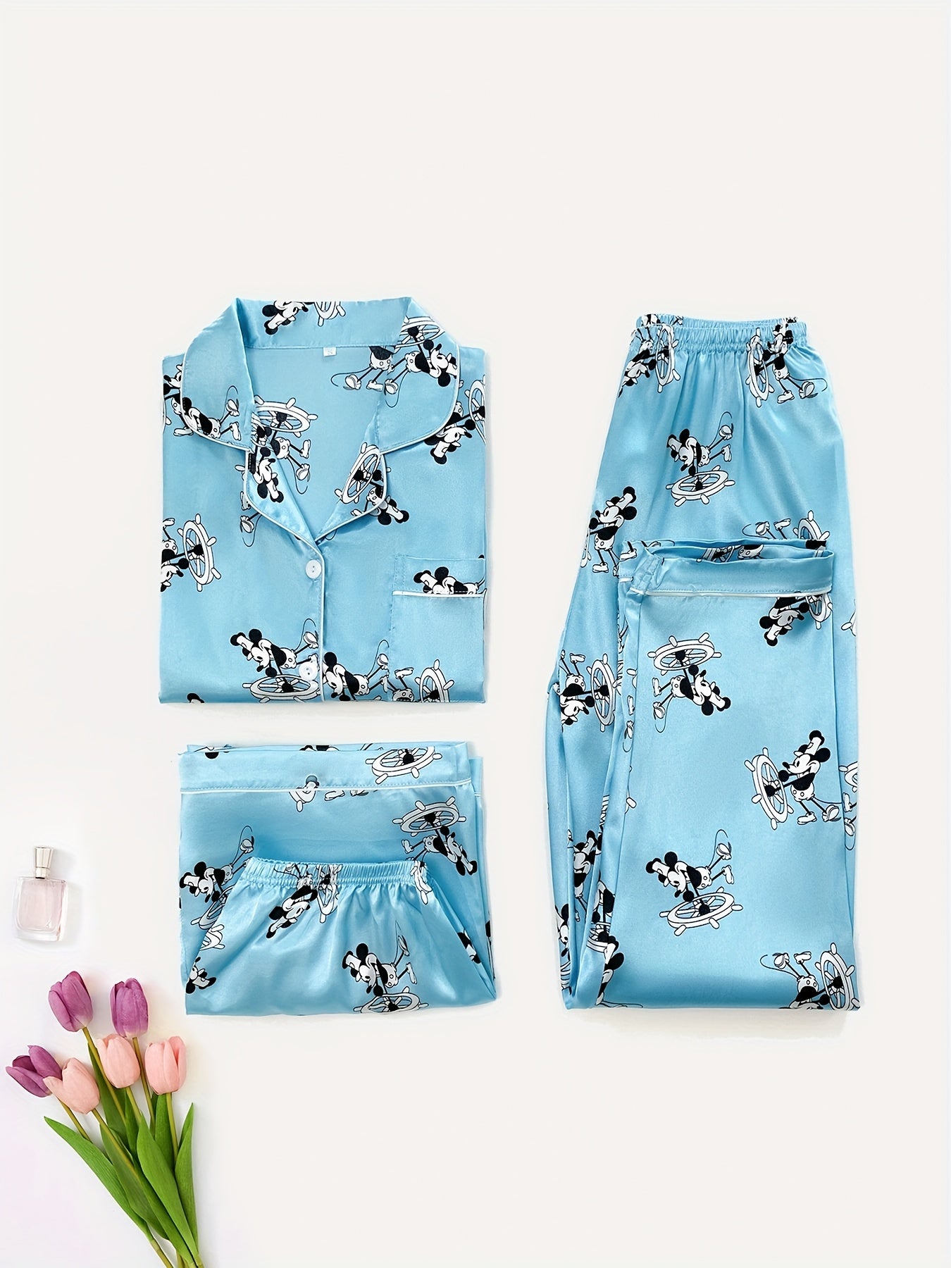 Cow & Mouse Print 3Pcs PJ Set ( Combo of 2)