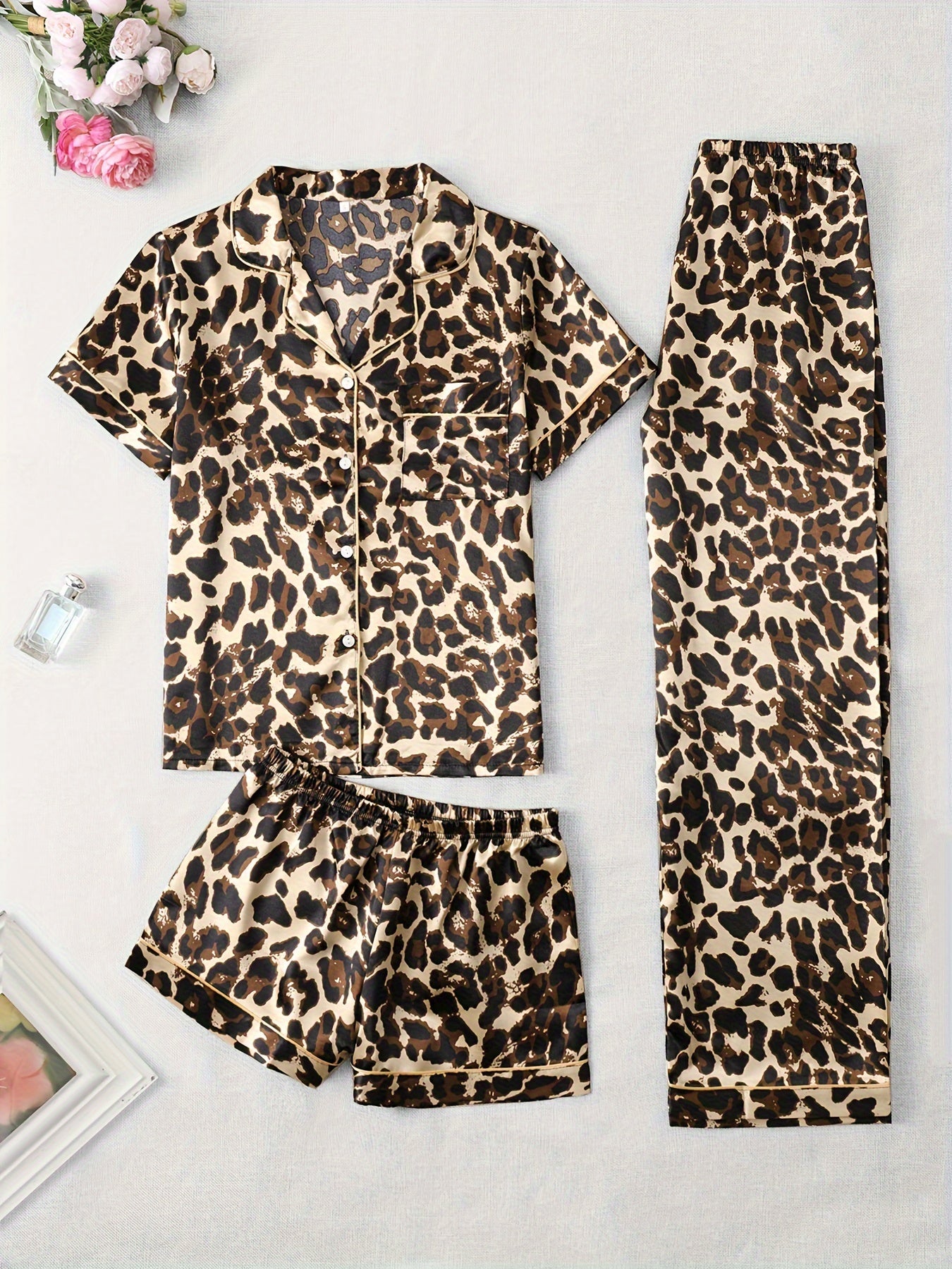 Leopard & Zebra Print 3Pcs PJ Set ( Combo of 2)